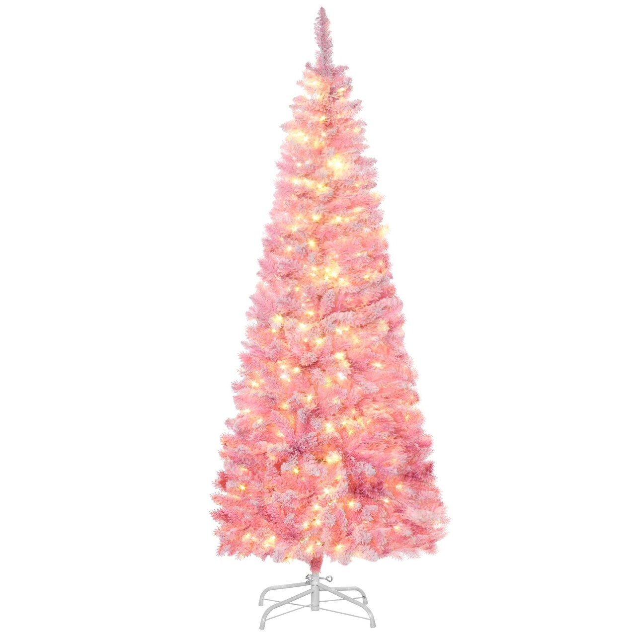 Edge Collections - 6' - Pink - Pre-Lit Pink Christmas Tree for Holiday Ambience - 1 Piece
